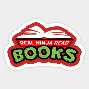 Real Ninja Read Books Sticker